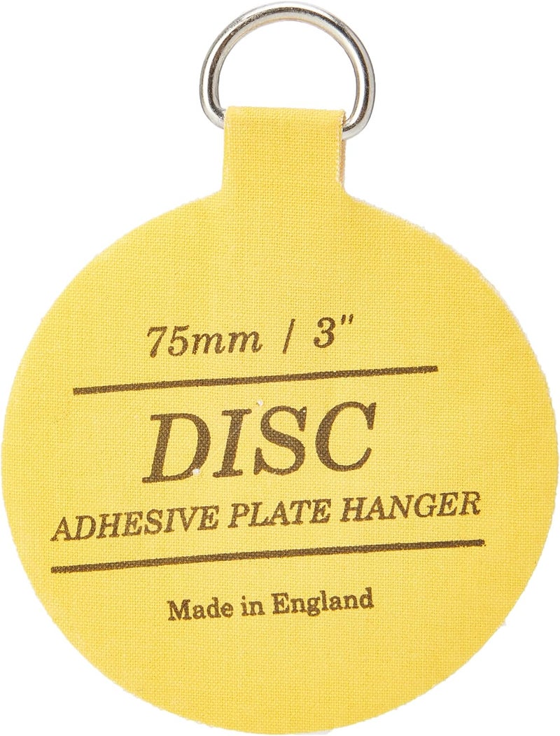 Disc 14226 75mm Adhesive Plate Hanger - Yellow - Image 1